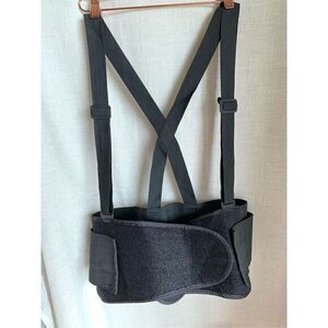 Heavy Duty Weight Lift Lumbar Lower Back Waist Support Belt Brace Suspender Work